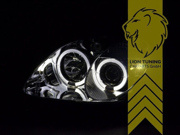 LT LED DRL Halo Angel Eye Headlights Mercedes Benz SLK R170 chrome LHD