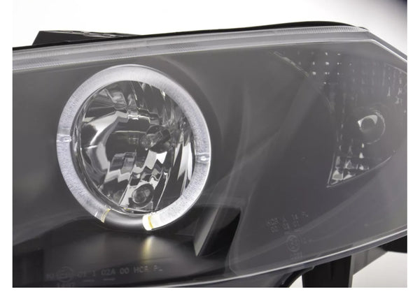 LT LED DRL Halo Headlights Renault Megane 2 MK2 Cabrio Grandtour Steps black LHD