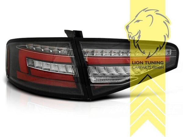 LT LED DRL Lightbar Rear Lights Tail Audi A4 B8 8K Sedan Black LHD