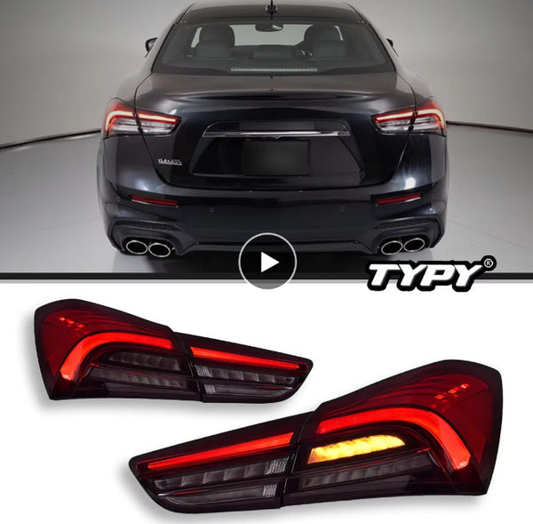 TYPY Pair LED DRL Lightbar REAR LIGHTS Maserati Ghibli 14-22 Red Clear LHD