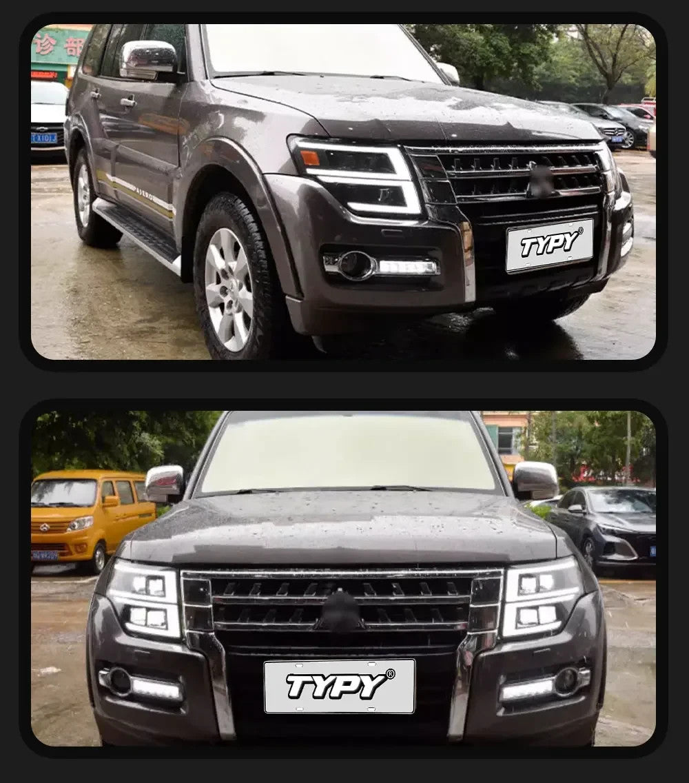 TYPY Pair Pajero V93 V97 V87 09-21 LED DRL Lightbar Headlights LHD