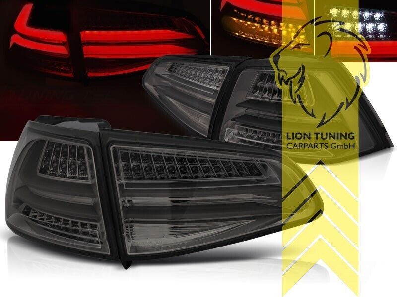 LT Set LED Lightbar REAR LIGHTS Tail Lamps VW Golf 7 5G1 BE1 12+ black smoke LHD