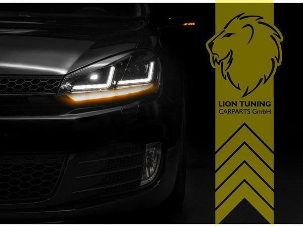 LT Pair OSRAM Bi Xenon LED DRL Headlights VW Golf 6 Limo Variant Cab black LHD