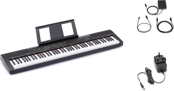 Amazon Basics Digital Piano 88 Key Semi-Weighted Keyboard + Sustain Pedal +Stand