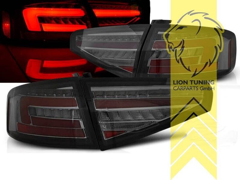 LT LED DRL Lightbar Rear Lights Tail Audi A4 B8 8K sedan black smoke LHD