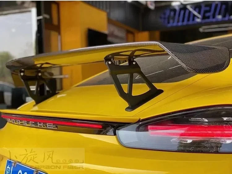 Aftermarket Porsche Boxster Cayman 718 981 987 GT4 Style Carbon Rear Spoiler Wing