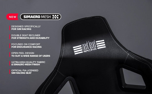 NLR ERS4 Elite x1 Universal Bucket Sports Seat Black Car Racing Simulator Sim