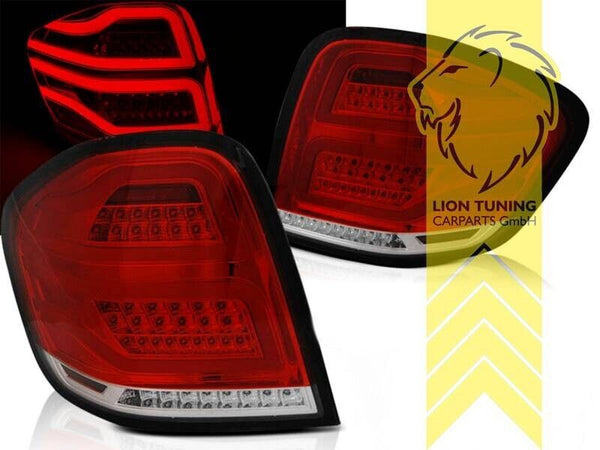 LT LED DRL Lightbar Rear Lights W164 ML M-Class red white chrome LHD ...