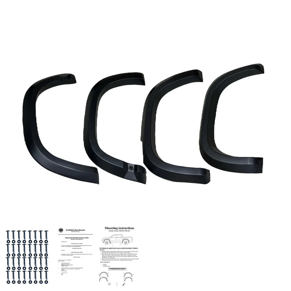 OW Fender Flares Wide Arch Extension Kit VW Amarok MK2 2022+ ABE TUV Black ABS
