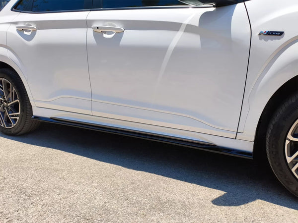Motordrome Side Skirts Extensions Hyundai Kona Ν N-Line Mk1 Facelift Gloss Black