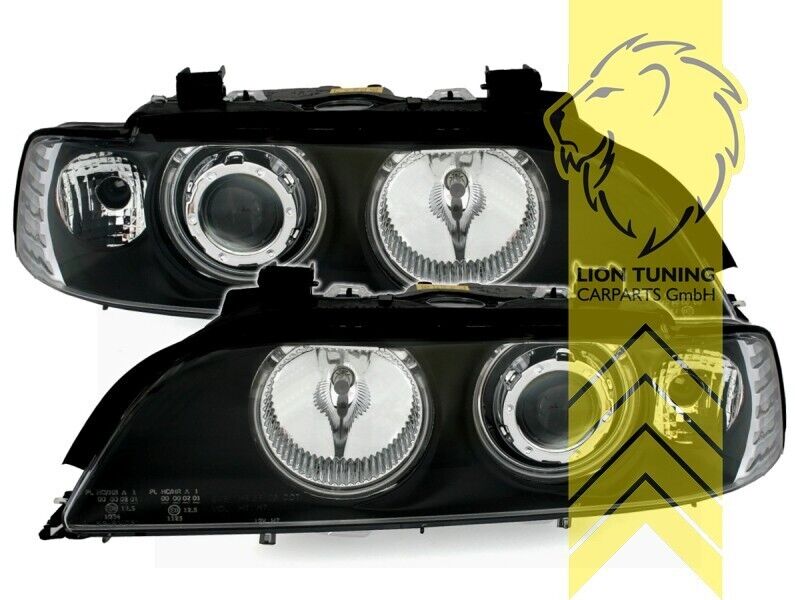 LT LED DRL Halo CCFL Headlights BMW E39 Sedan Touring 95-00 Univ LHD RHD