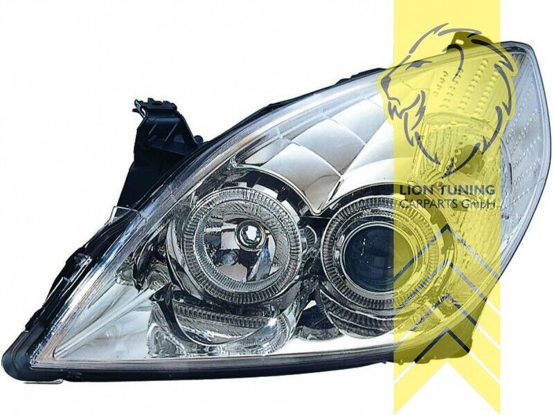 LT LED DRL Halo Ring Headlights Opel Vauxhall Vectra C Facelift chrome LHD