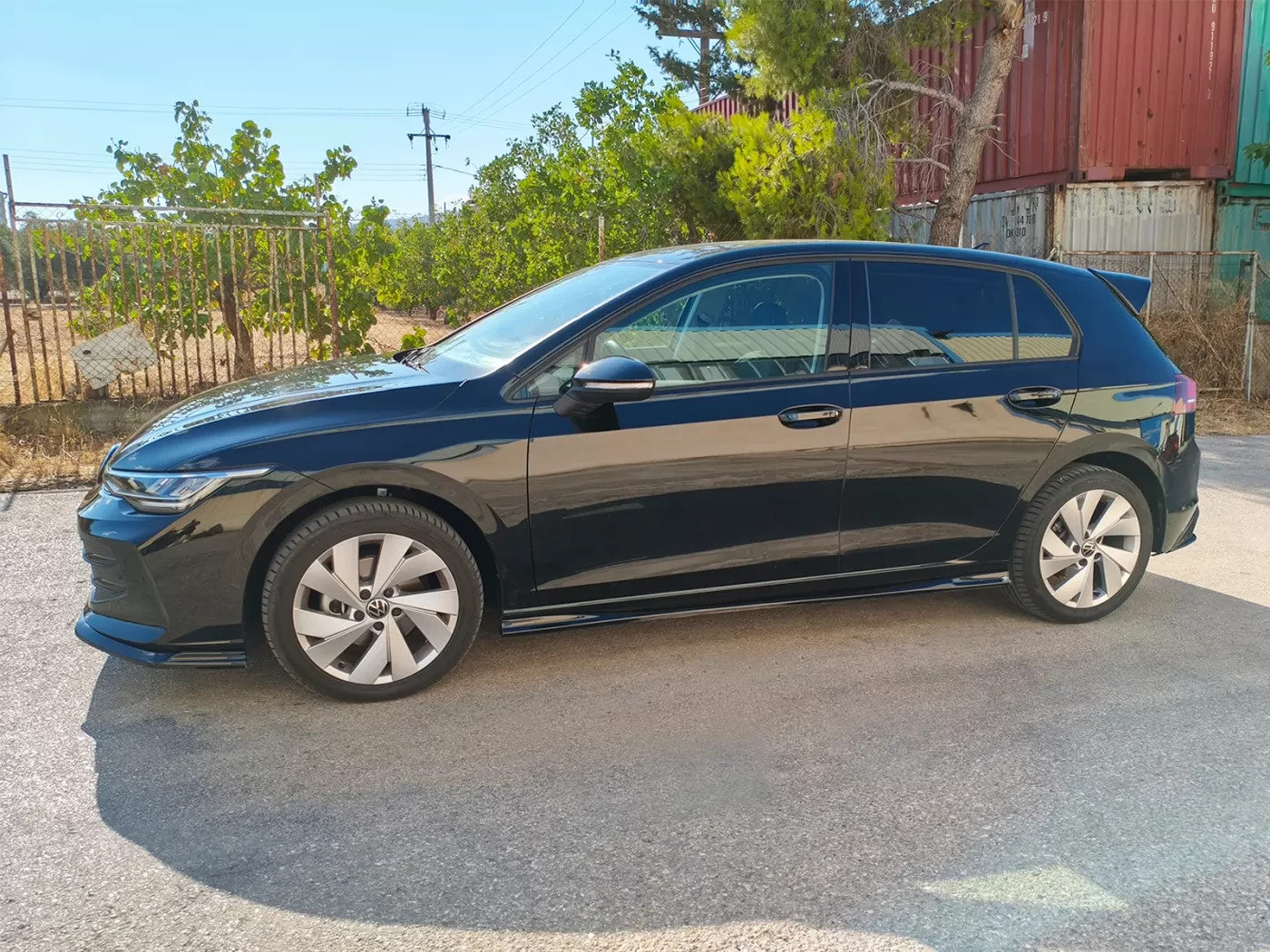 Motordrome Design Side Skirts Extensions VW Golf Mk8 + Facelift 19+ Gloss Blk