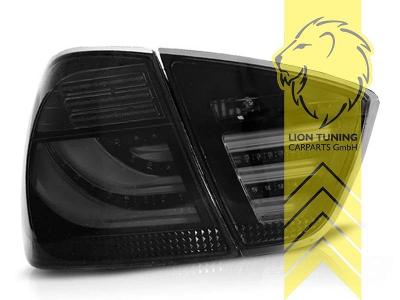 LT LED DRL Lightbar Rear Tail Lights BMW E90 S65 M3 Sedan Black Smoke LHD