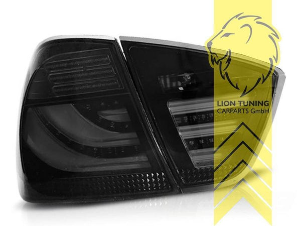 LT LED DRL Lightbar Rear Tail Lights BMW E90 S65 M3 Sedan Black Smoke LHD