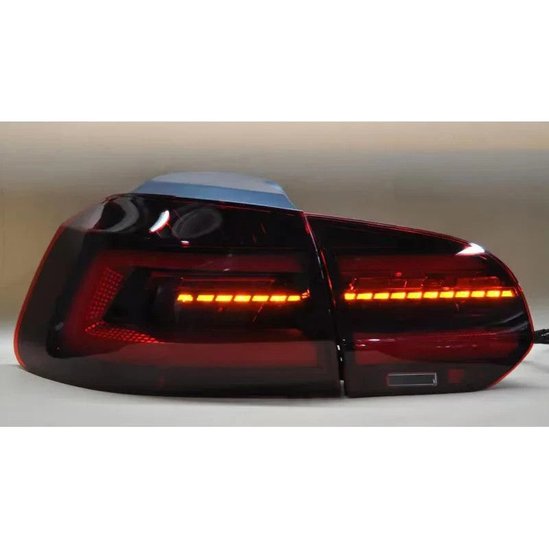 ATS Pair LED Dynam Lightbar REAR Tail LIGHTS VW Golf 8 Style VI 08-12 Red Sm LHD