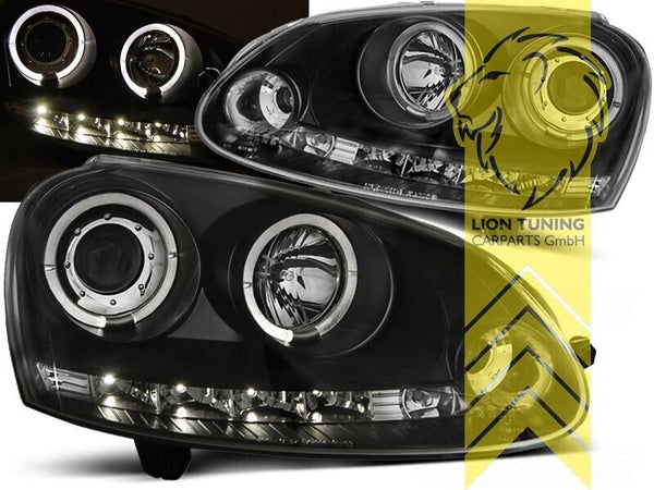 LT Pair LED DRL Lightbar Headlights VW Golf 5 MK5 03-9 Limo Variant Cabrio black