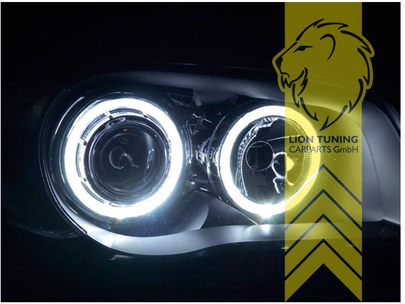 LT LED DRL Angel Eye Halo Ring Headlights BMW 1 Series E81 E82 E87 E88 black LHD