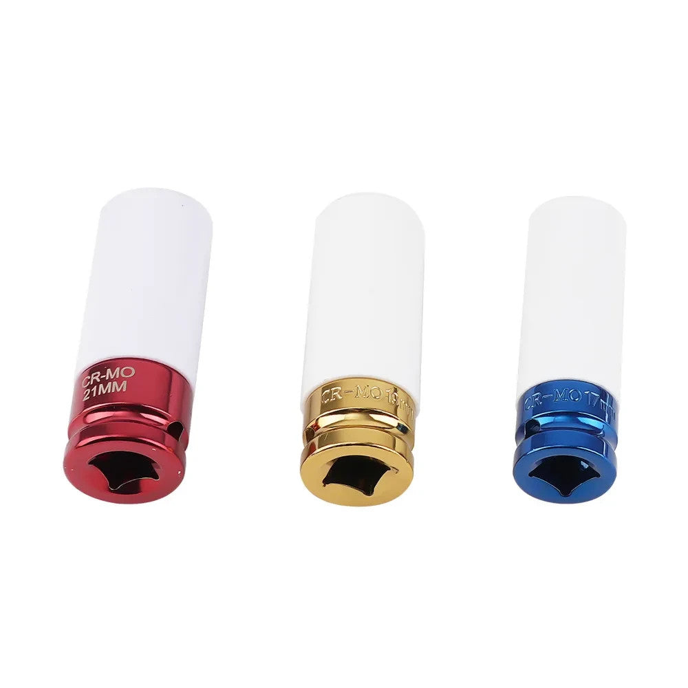 MXPR 1/2 30-210Nm Alloy Wheel Torque Wrench Set + 17 19 21 mm Chrome Sockets