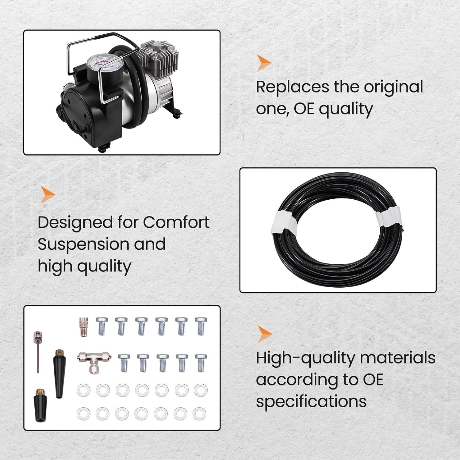 MXPR Air Suspension Spring Bag + 12V Compressor Kit Sprinter 06-22 4000kg