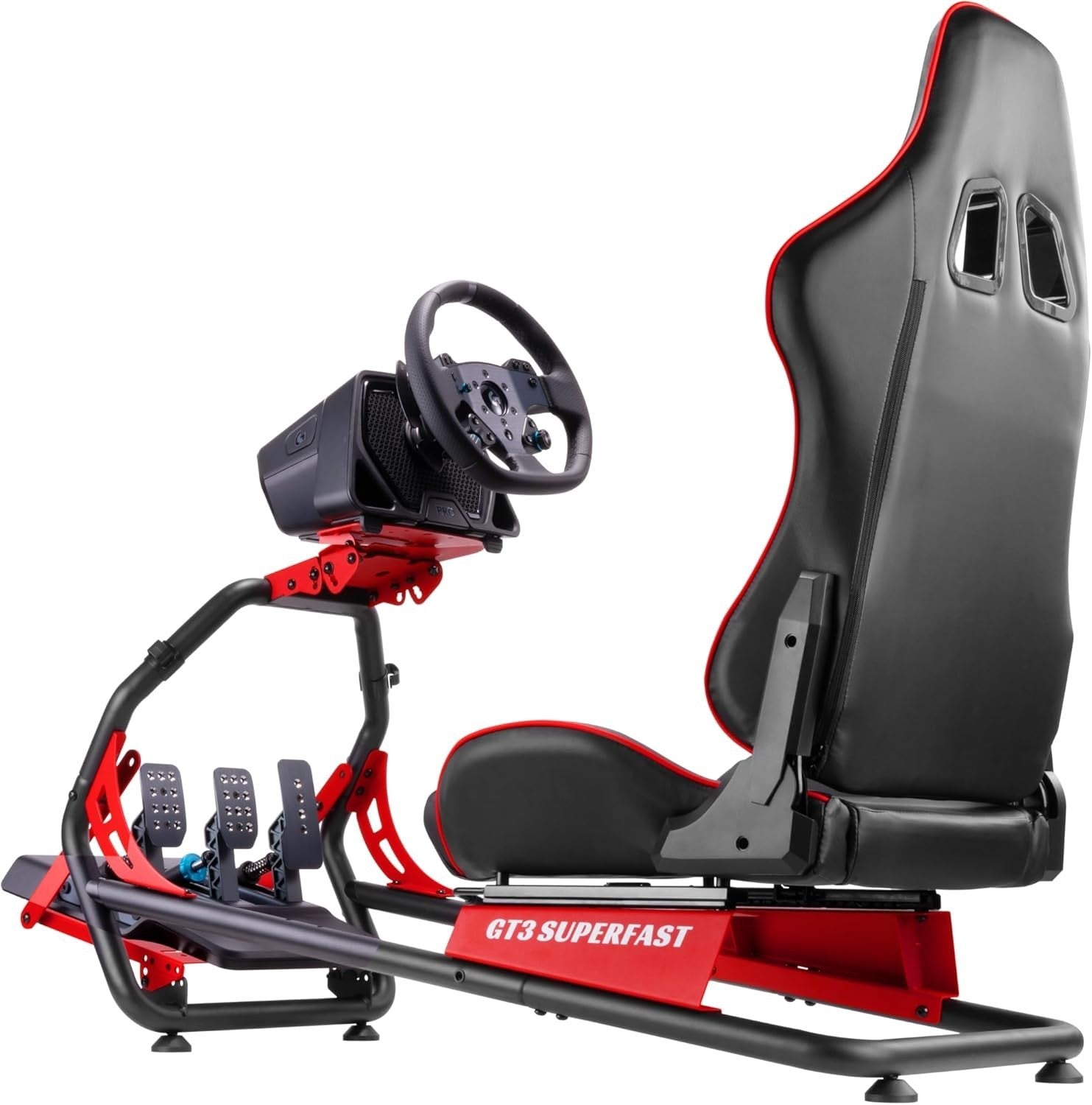 OPLITE GT3 Game Sim Racing Frame Rig & Seat for Screen Wheel Pedals Xbox PS PC