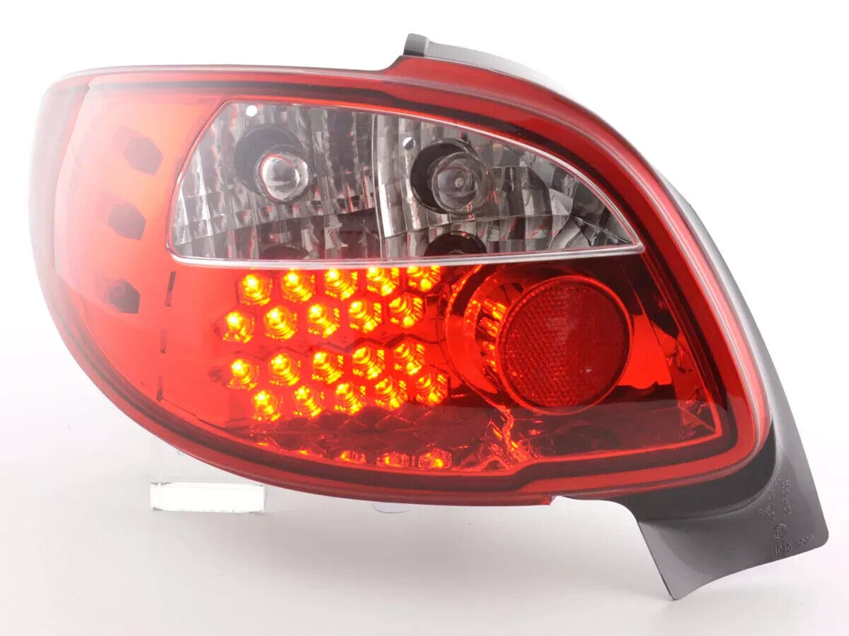 FK Pair Tail Lamps Rear Lights Peugeot 206 2 MK2 98-05 clear & red cc cabrio LHD