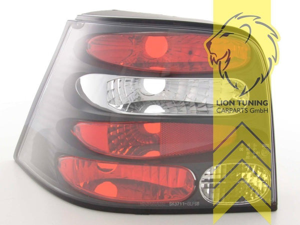 LT Pair Halogen Rear Lights Tail Lamps VW Golf 4 97-05 red black smoke LHD