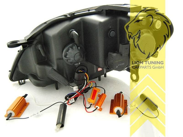 LT LED DRL Lightbar Headlights Mercedes W164 ML M-Class 05-08 black LHD