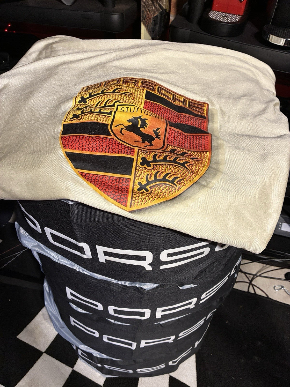 OE Crest Logo Porsche 986 Hardtop Roof Fabric Cover Protector For Storage