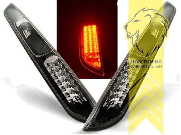 LT Pair LED Lightbar Rear lights Tail Ford Focus 2 MK2 04-08 hatchback black LHD