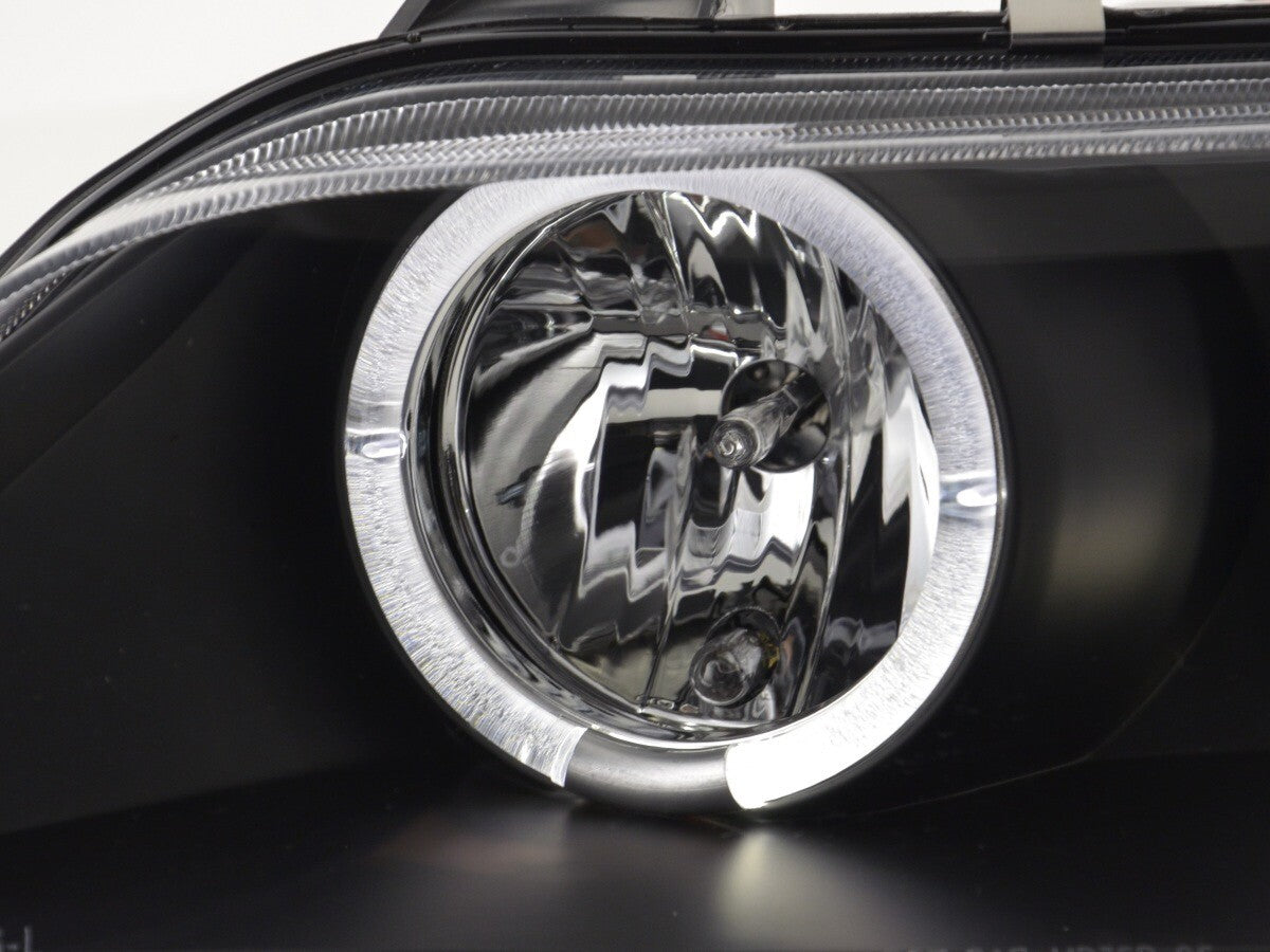 UK FK Pair LED DRL Lightbar Halo Angel Eye Headlights BMW Z3 E37 96-02 black LHD