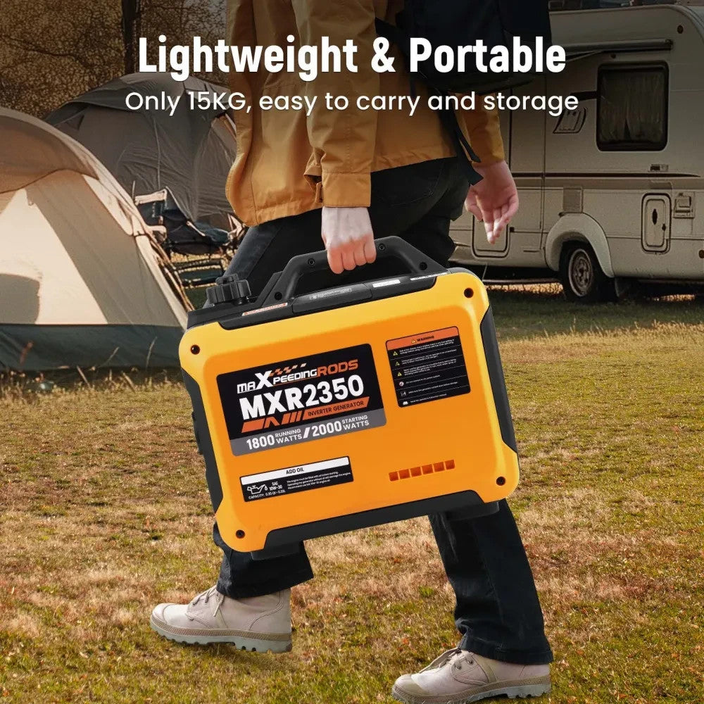 MXPR Super Silent Suitecase Mobil 1.8KW-2KW Petrol Inverter Generator Camping