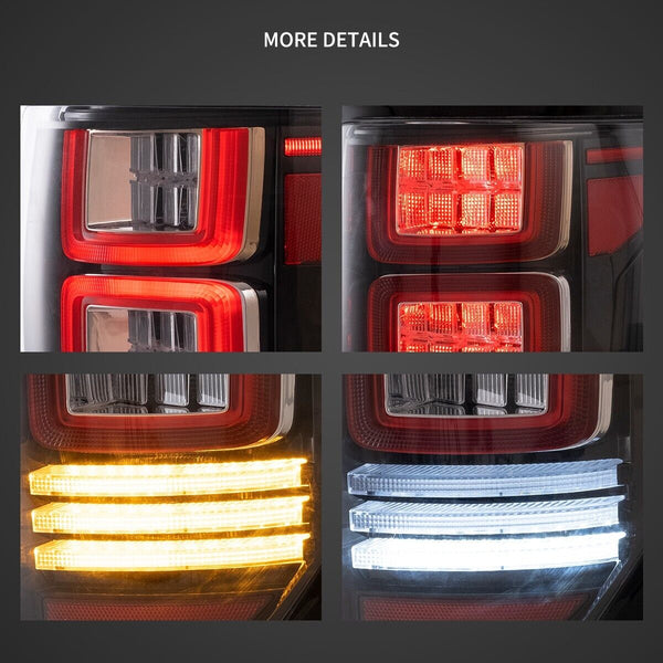 VLAND LED Tail Lamps Rear Lights 09-14 Ford F150 12 MK12 P415 Smoke & Red Indic