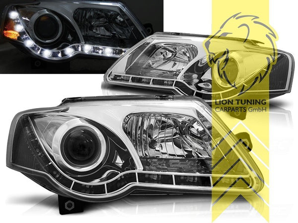 LT Pair LED DRL Lightbar Halo Headlights VW Passat 3C 5C B6 sedan variant LHD