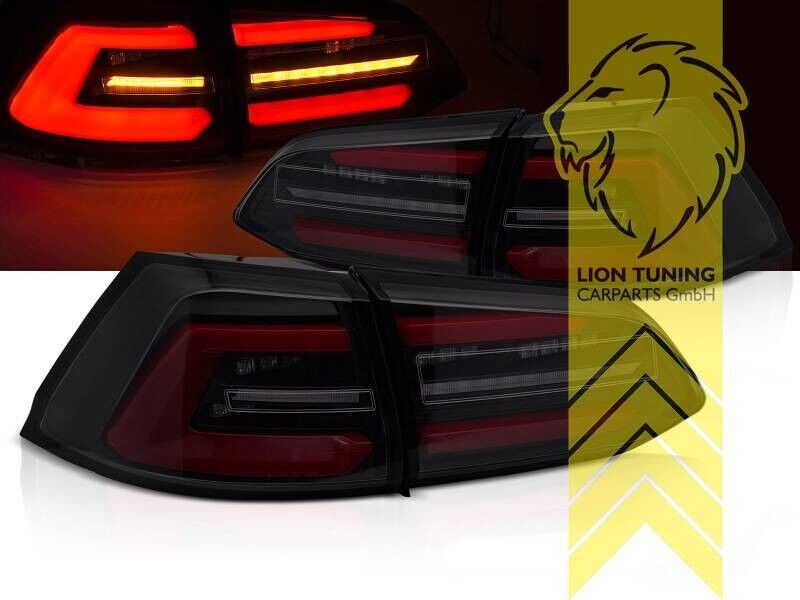 LT Set LED Lightbar REAR LIGHTS Tail Lamps VW Golf 7 MK7 Variant black smoke LHD