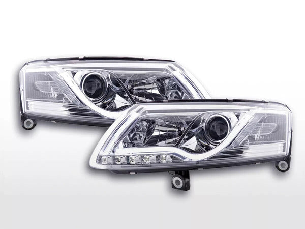 FK LED DRL Lightbar Headlights H1 H7 Lightbar Audi A6 4F 04-08 chrome S6 LHD