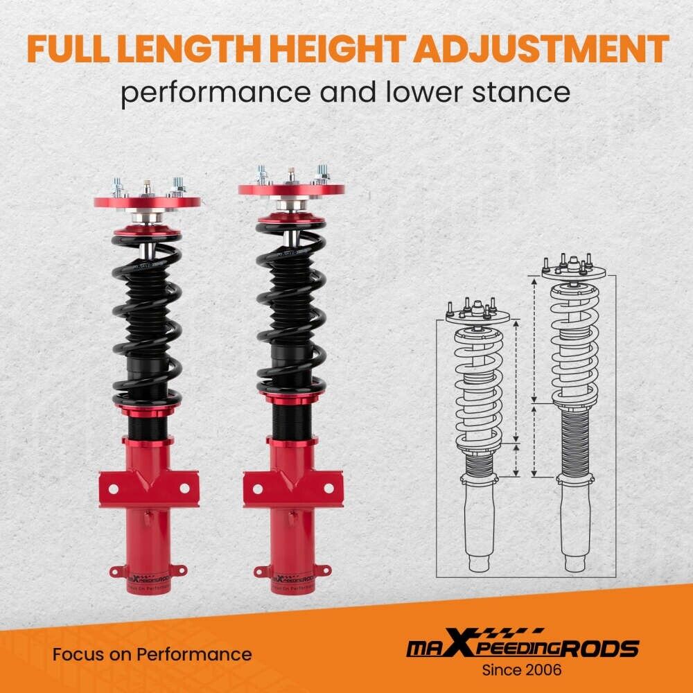 MXPR 24 Way Height Adjustable Coilovers Lowering Ford Mustang S-197 2005-2014