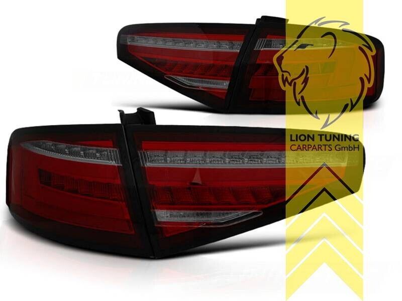 LT Pair LED REAR LIGHTS Lightbar DRL Audi A4 B8 8K Saloon 11-15 red smoke S-Line