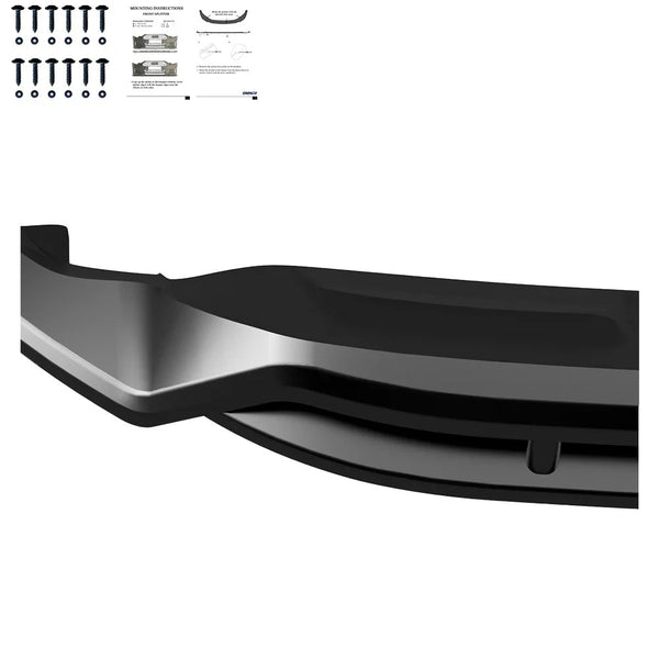 OW Front Bumper Lip Splitter AUDI SQ8 / Q8 S-Line Mk1 2018-2023 Gloss Black