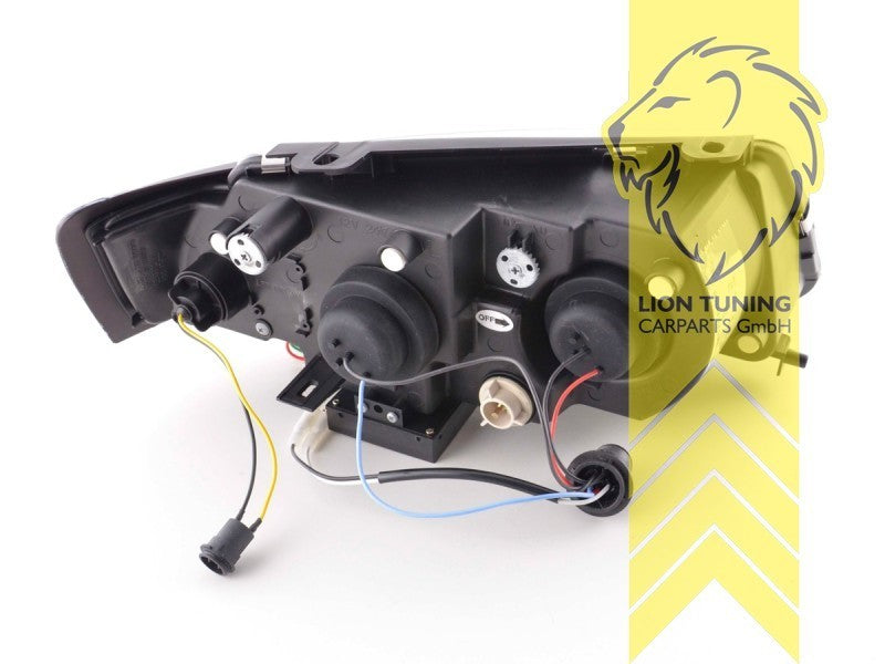 LT Pair LED DRL Lightbar Headlights VW Passat B5 3B sedan Variant black LHD