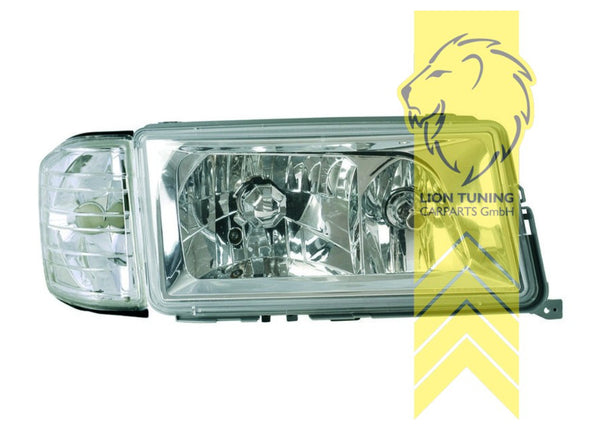 LT Pair Halogen Headlights Mercedes Benz W201 190E 82-93 chrome LHD