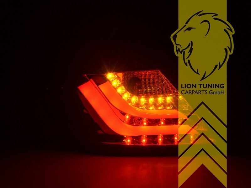 LT Pair LED DRL Lightbar Rear lights Vauxhall Opel Astra H GTC 05+ red black LHD