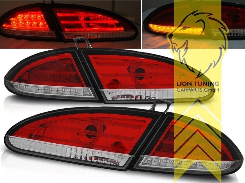 LT Pair LED DRL Lightbar Rear lights Light Bar Seat Leon 1P 05-09 red white LHD