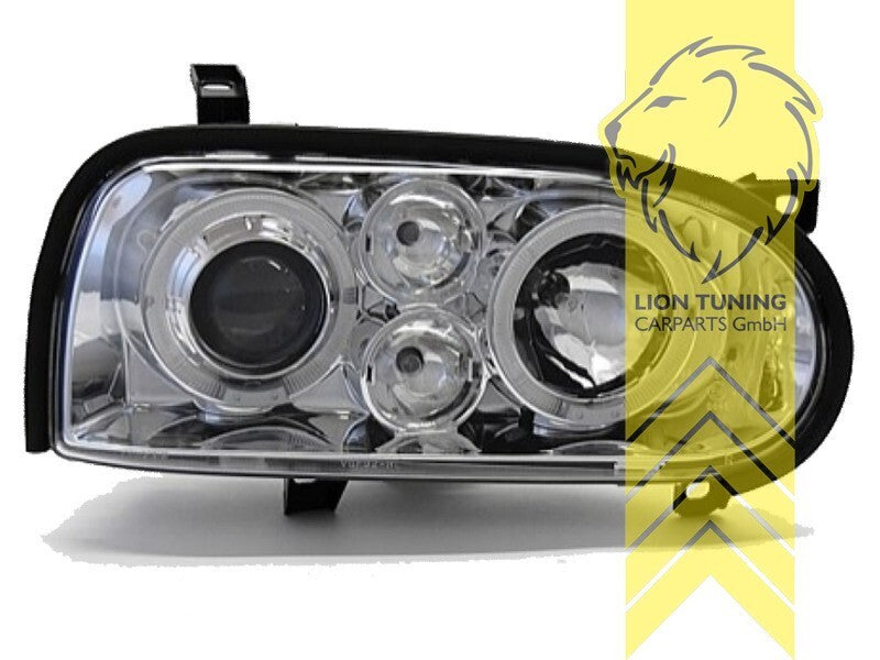 LT LED DRL Angel Eye Halo Ring Headlights VW Golf 3 Sedan Variant 91+ chrome LHD