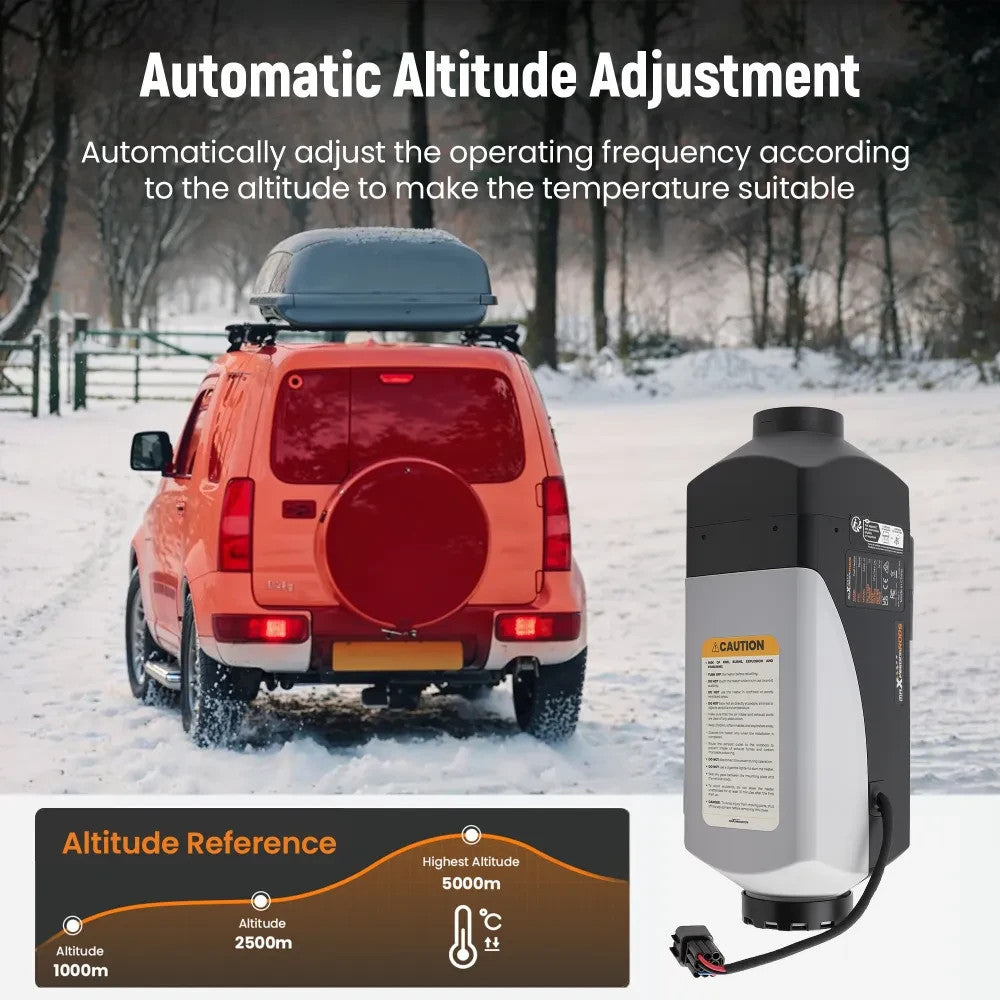 MXPR Air diesel Heater LCD 2KW 12V Trucks Motorhomes Campervan SUV App Start Up