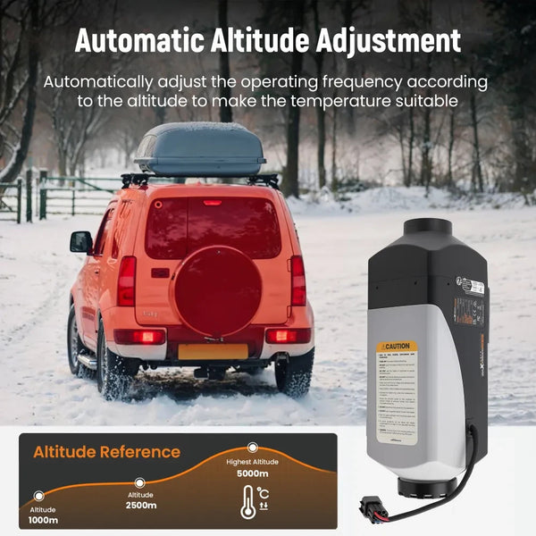 MXPR Air diesel Heater LCD 2KW 12V Trucks Motorhomes Campervan SUV App Start Up