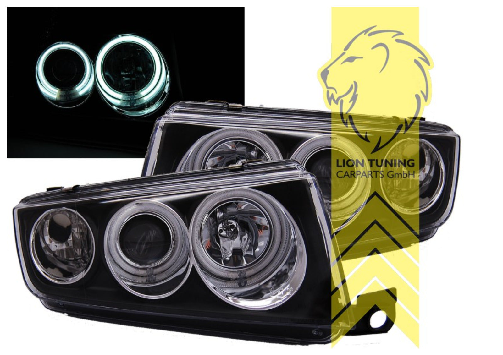 LT LED DRL CCFL Lightbar Halo Ring Headlights Skoda Fabia 1 6Y Saloon Combi LHD