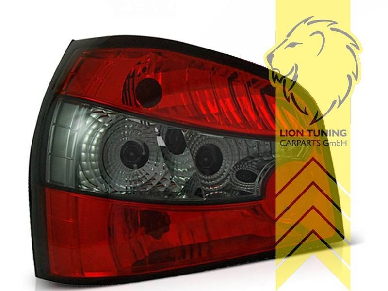 LT Pair LED DRL Halogen Rear Lights Tail Audi A3 8L 96-03 red black smoke LHD