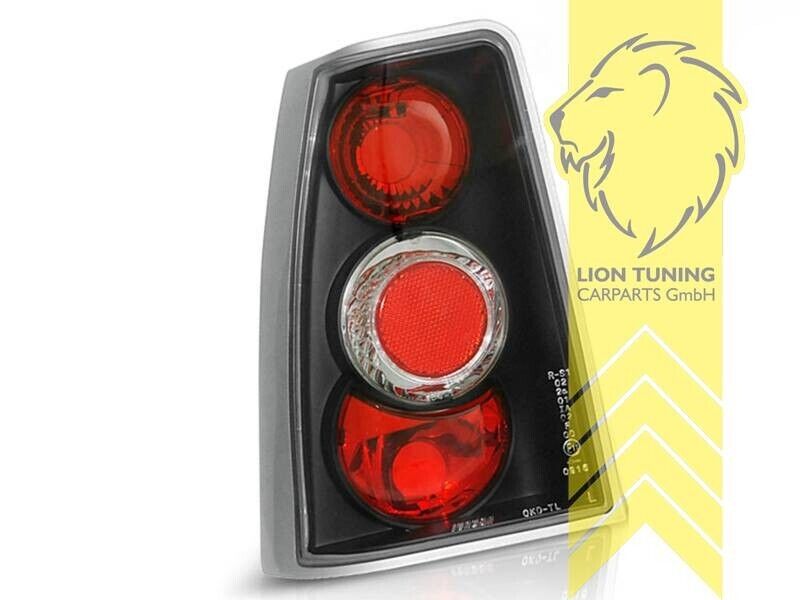 LT Pair Rear Lights Tail Lamps Opel Vauxhall Kadett E Limo HB Cabrio Black LHD