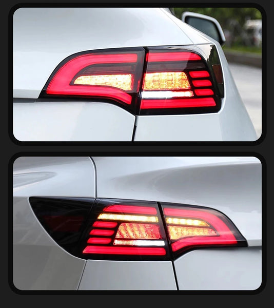 TYPY Pair 19-22 Tesla Model 3 Model Y Lightbar Sequential LED DRL Rear Lights